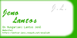 jeno lantos business card